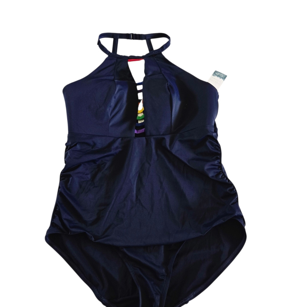 Cacique Navy One Piece Swimsuit‎